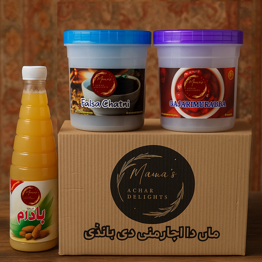Summer Deal Bundle (Falsa Chutney, Gajar Murabba, 1 Litre Khalis Badam Sharbat)