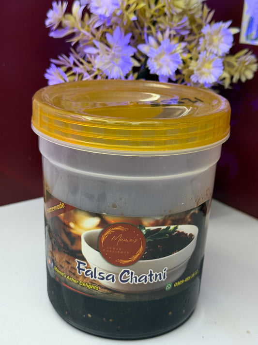 Homemade Falsa Chutney In Jar Box