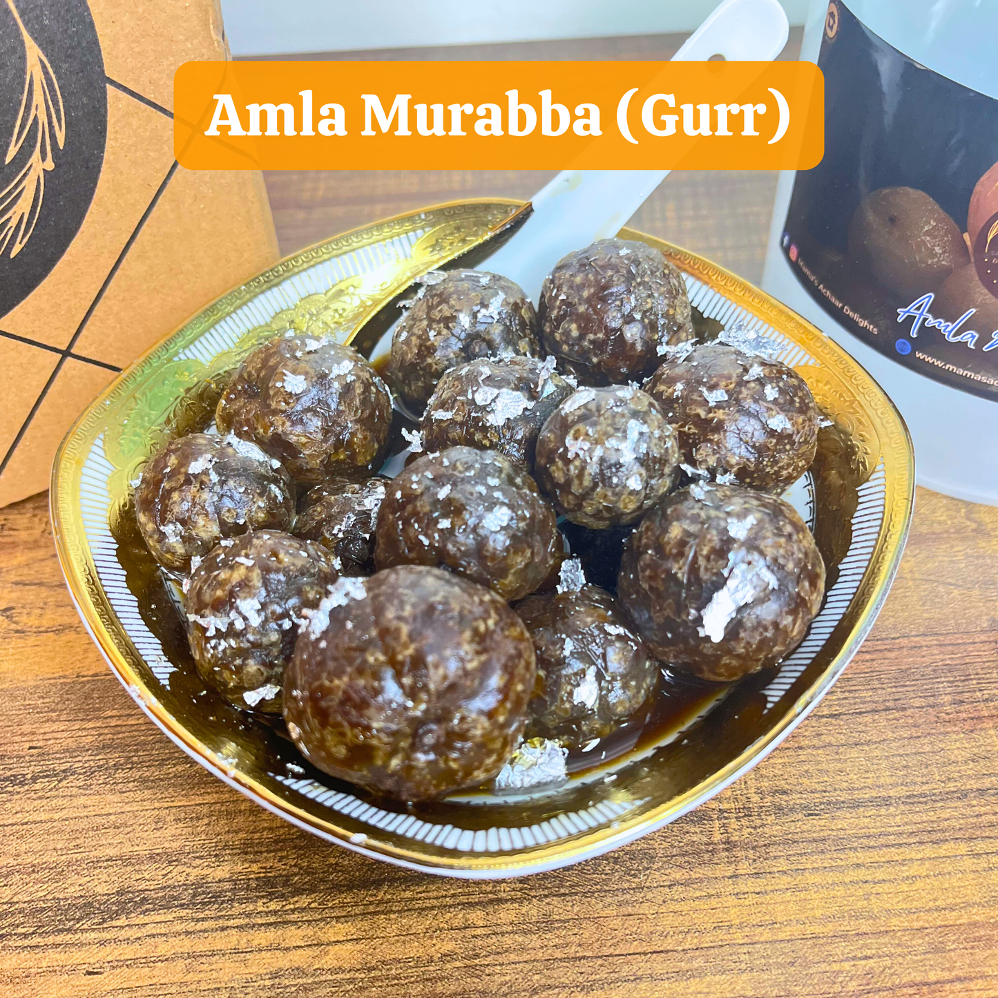 HOMEMADE AMLA MURABBA IN JAR BOX