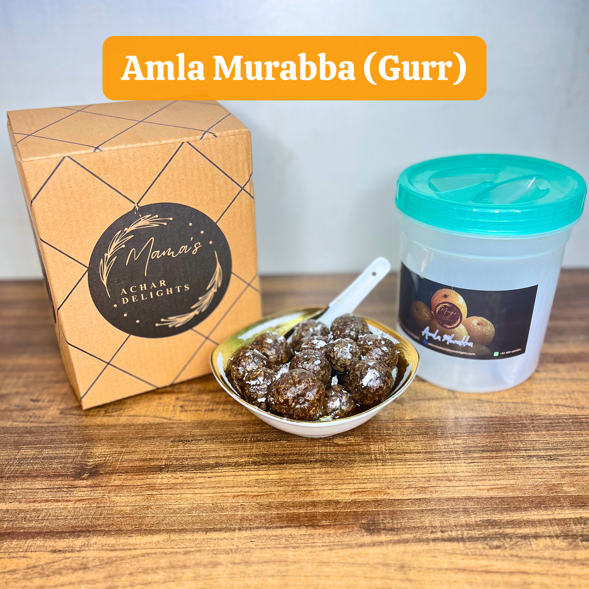 HOMEMADE AMLA MURABBA IN JAR BOX