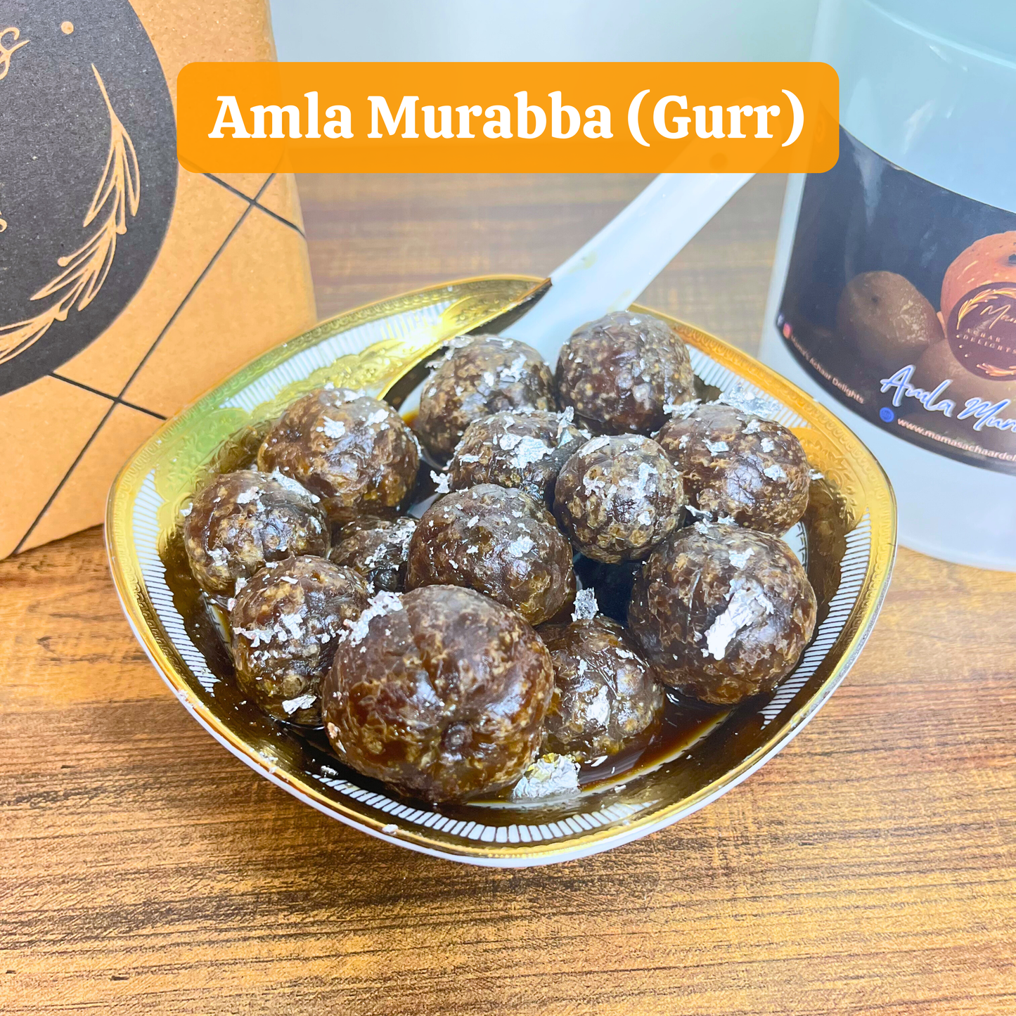 HOMEMADE AMLA MURABBA IN JAR BOX