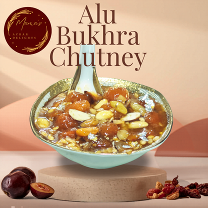 Homemade Alu Bukhara Chutney In Jar Box