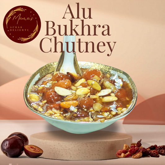Homemade Alu Bukhara Chutney In Jar Box