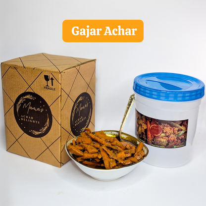 Homemade Gajar Achar In Jar Box