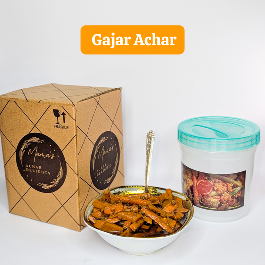 Homemade Gajar Achar In Jar Box