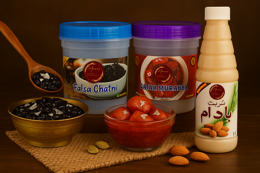 Summer Deal Bundle (Falsa Chutney, Gajar Murabba, 1 Litre Khalis Badam Sharbat)