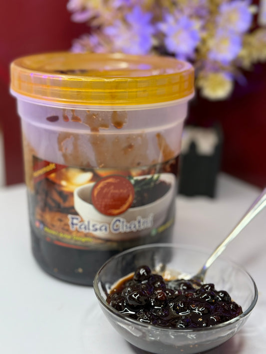 Homemade Falsa Chutney In Jar Box