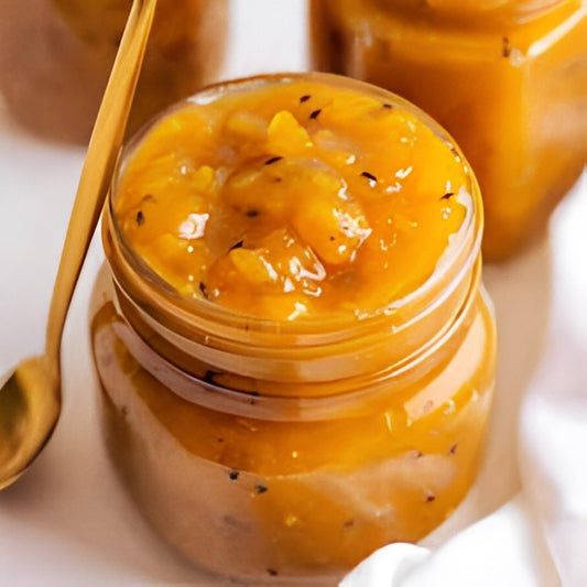 Homemade Mango Murabba in Jar Box