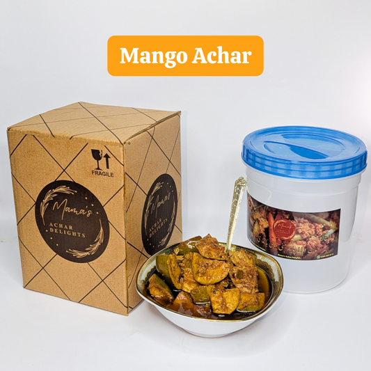 Homemade Mango Achar In Jar Box
