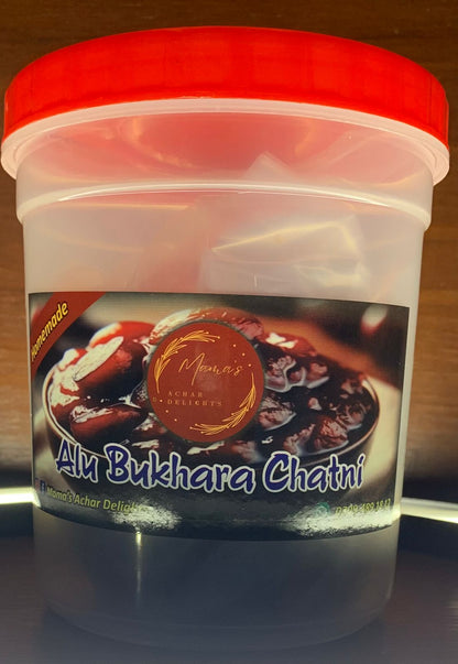 Homemade Alu Bukhara Chutney In Jar Box