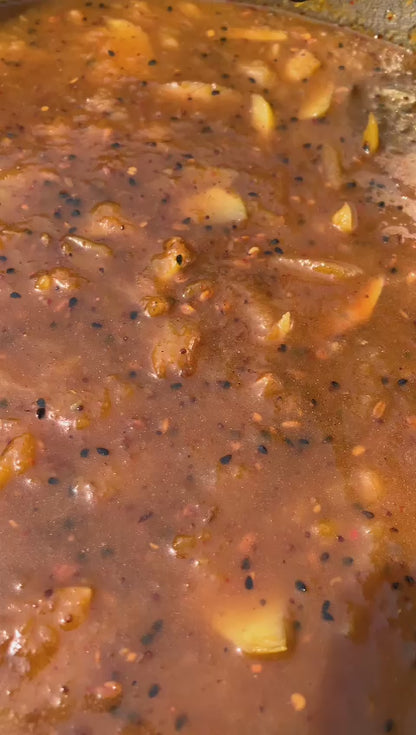 Homemade Mango Chutney In Jar Box